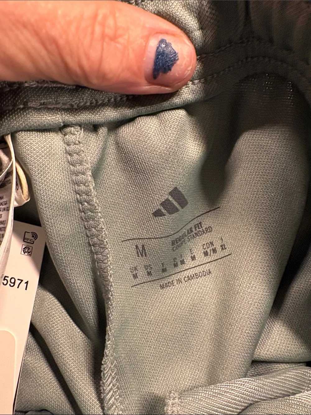 adidas Light Sage Green Track Joggers with White Stripes